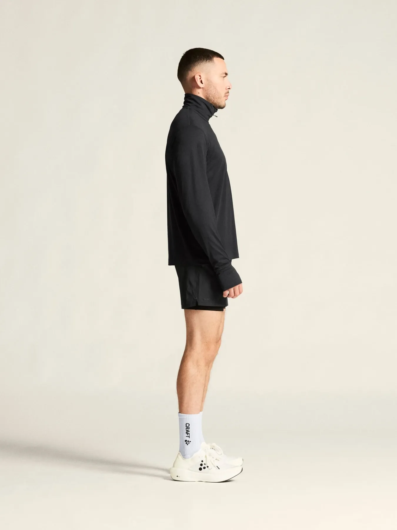 T-Skjorter & Singleter|Løping>Craft Sportswear Flow HZ LS M Black Melange