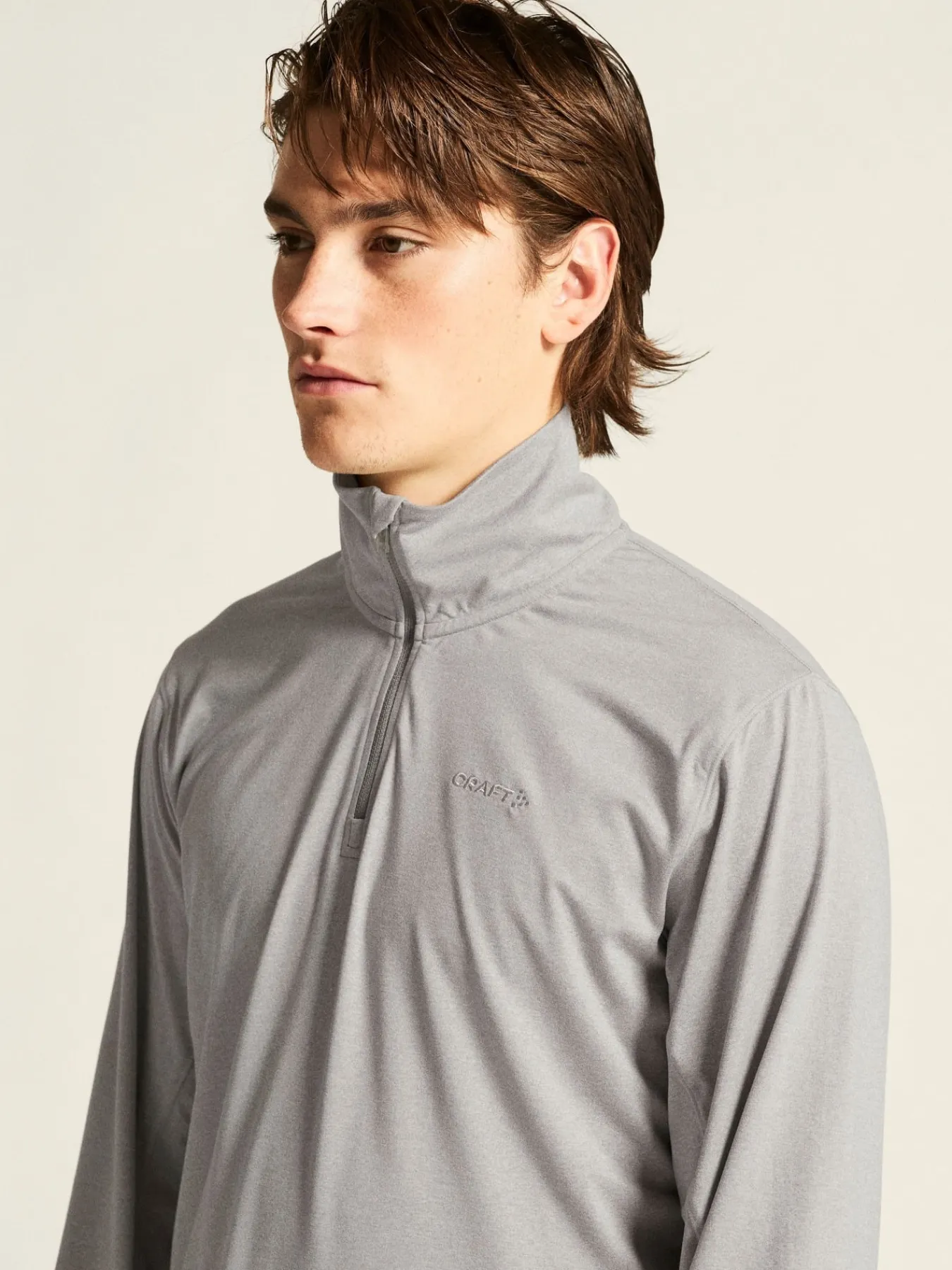 T-Skjorter & Singleter|Løping>Craft Sportswear Flow HZ LS M Grey Melange