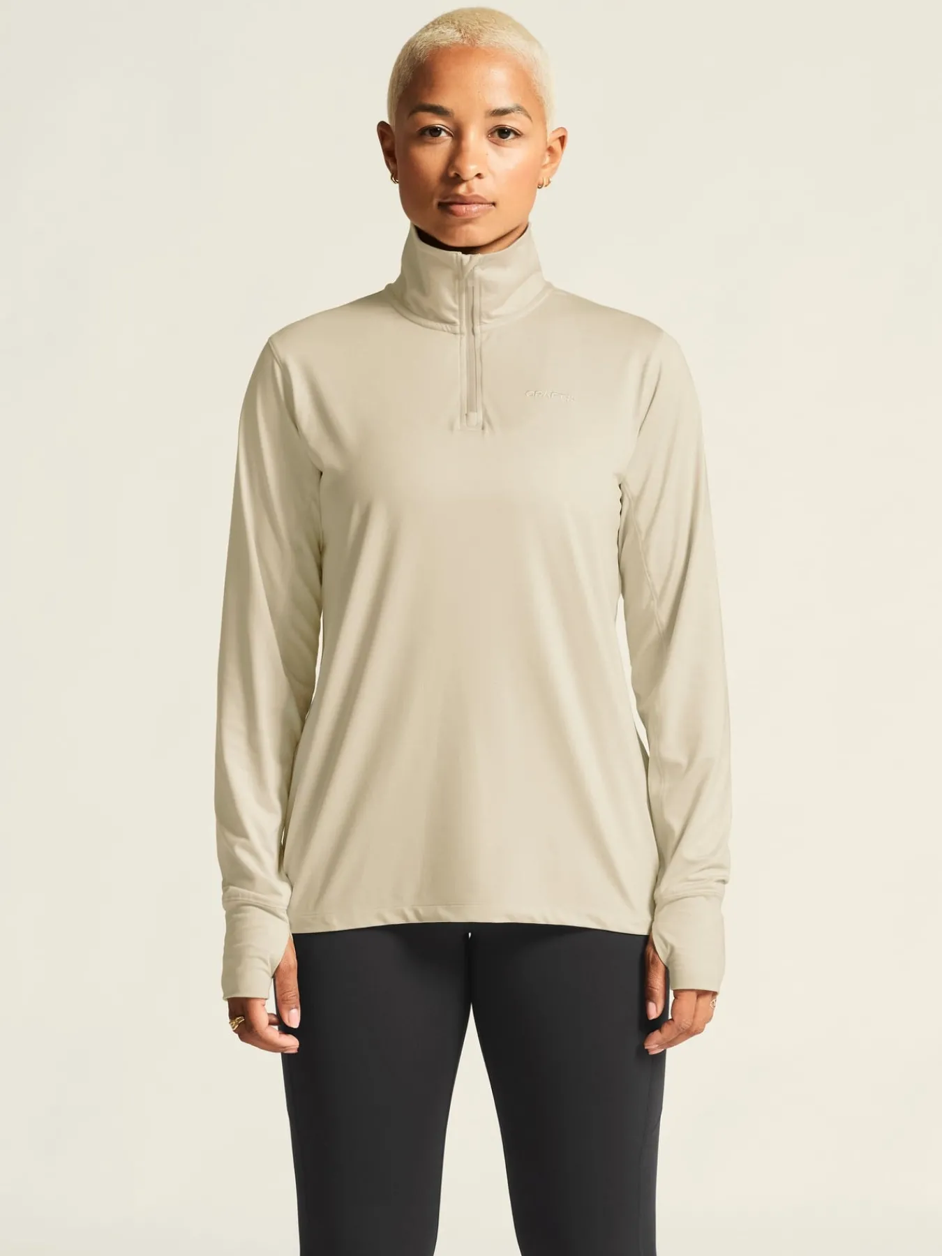 Gensere|Løping>Craft Sportswear Flow HZ LS W Plaster/Melange
