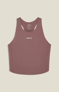 T-Skjorter & Singleter|Løping>Craft Sportswear Hypervent Cropped Pocket Singlet W Flint