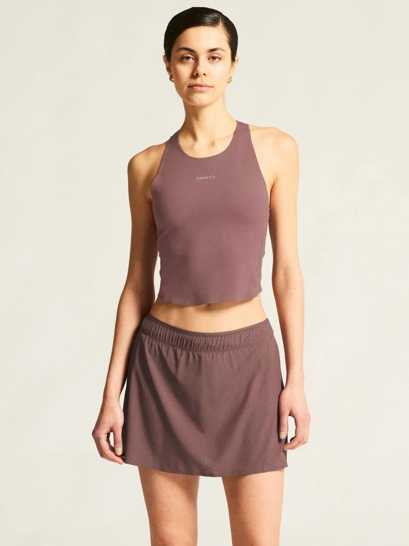 T-Skjorter & Singleter|Løping>Craft Sportswear Hypervent Cropped Pocket Singlet W Flint