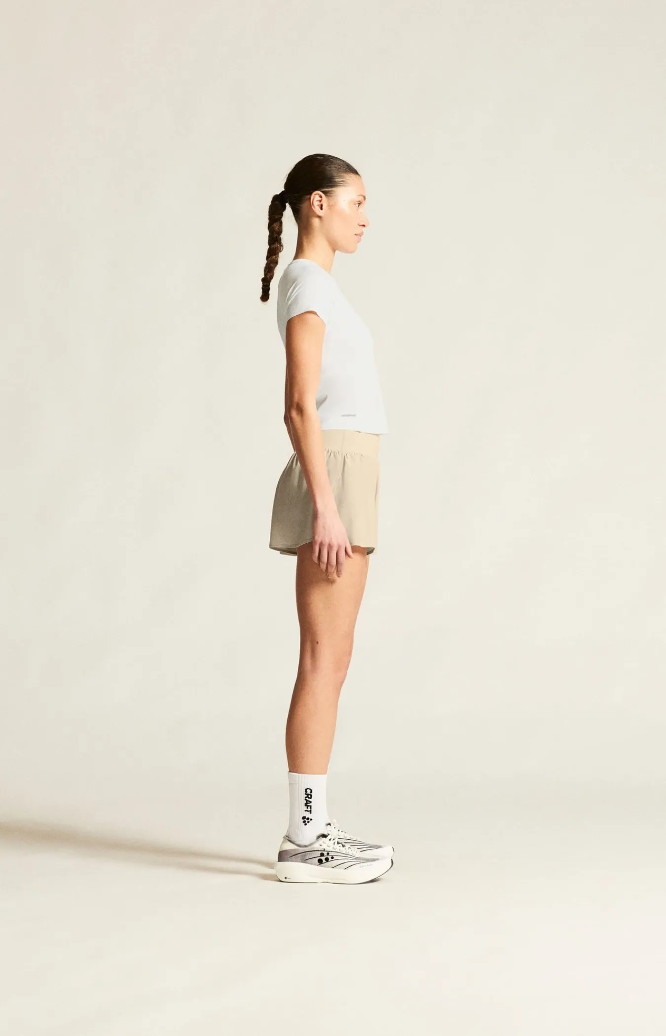 T-Skjorter & Singleter|Løping>Craft Sportswear Hypervent Cropped Tee W White