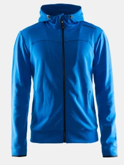 Gensere>Craft Sportswear Leisure Full Zip Hood M Sweden Blue
