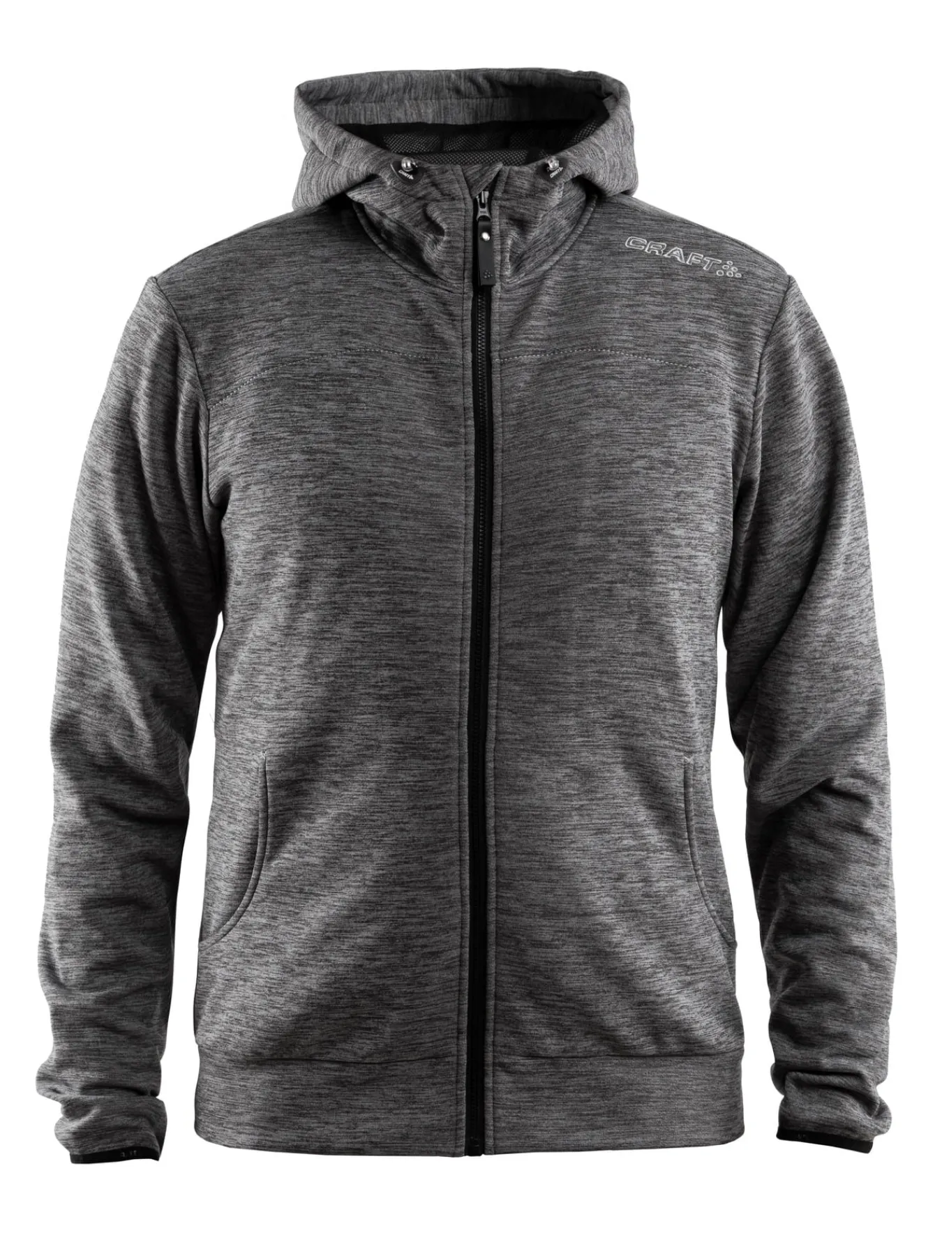 Gensere>Craft Sportswear Leisure Full Zip Hood M Darkgrey Melange