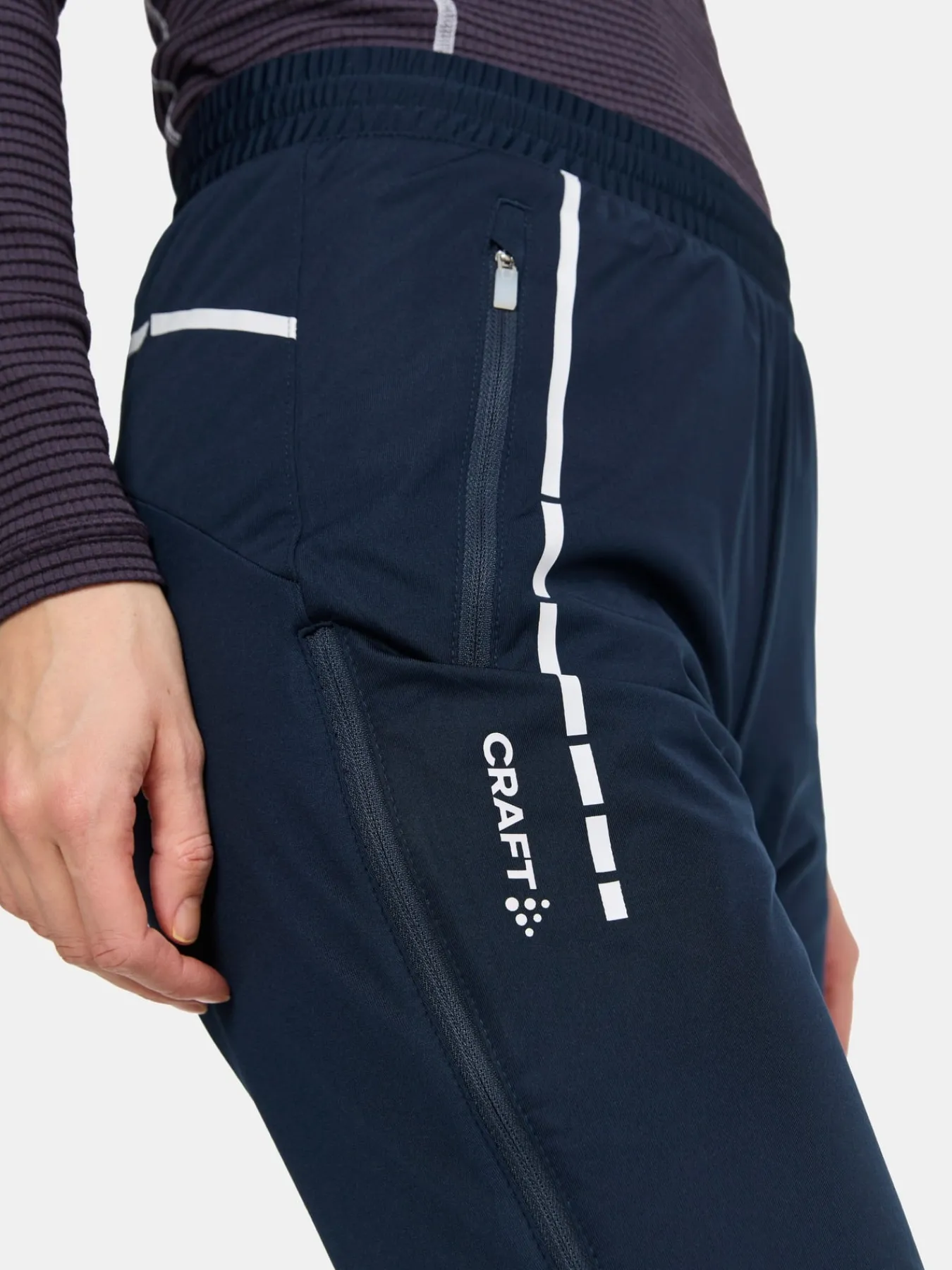 Bukser>Craft Sportswear NOR 3/4 Zip Pants W Blaze / White