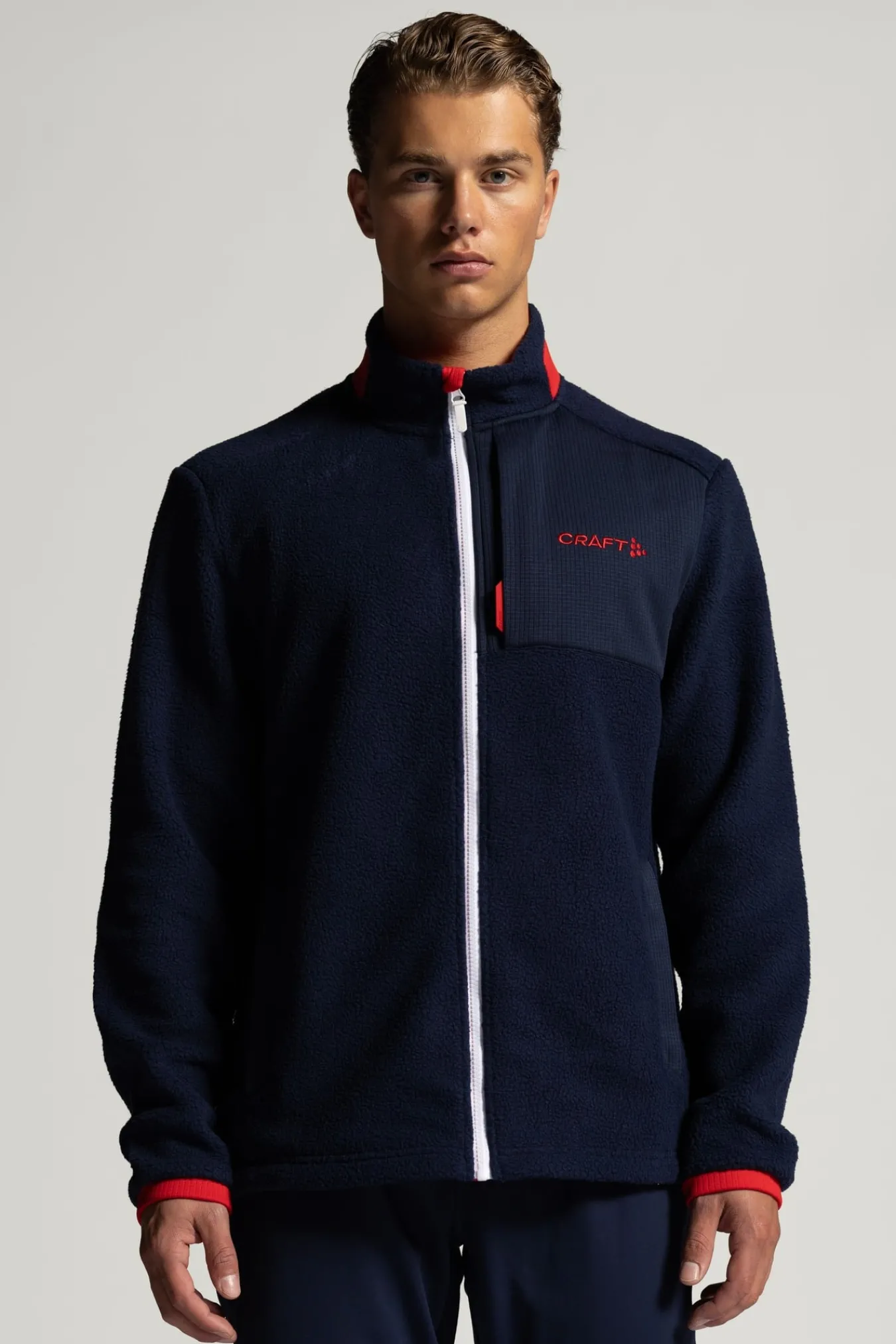 Jakker & Vester>Craft Sportswear NOR ADV Explore Pile Fleece Jacket M Blaze / Bright Red