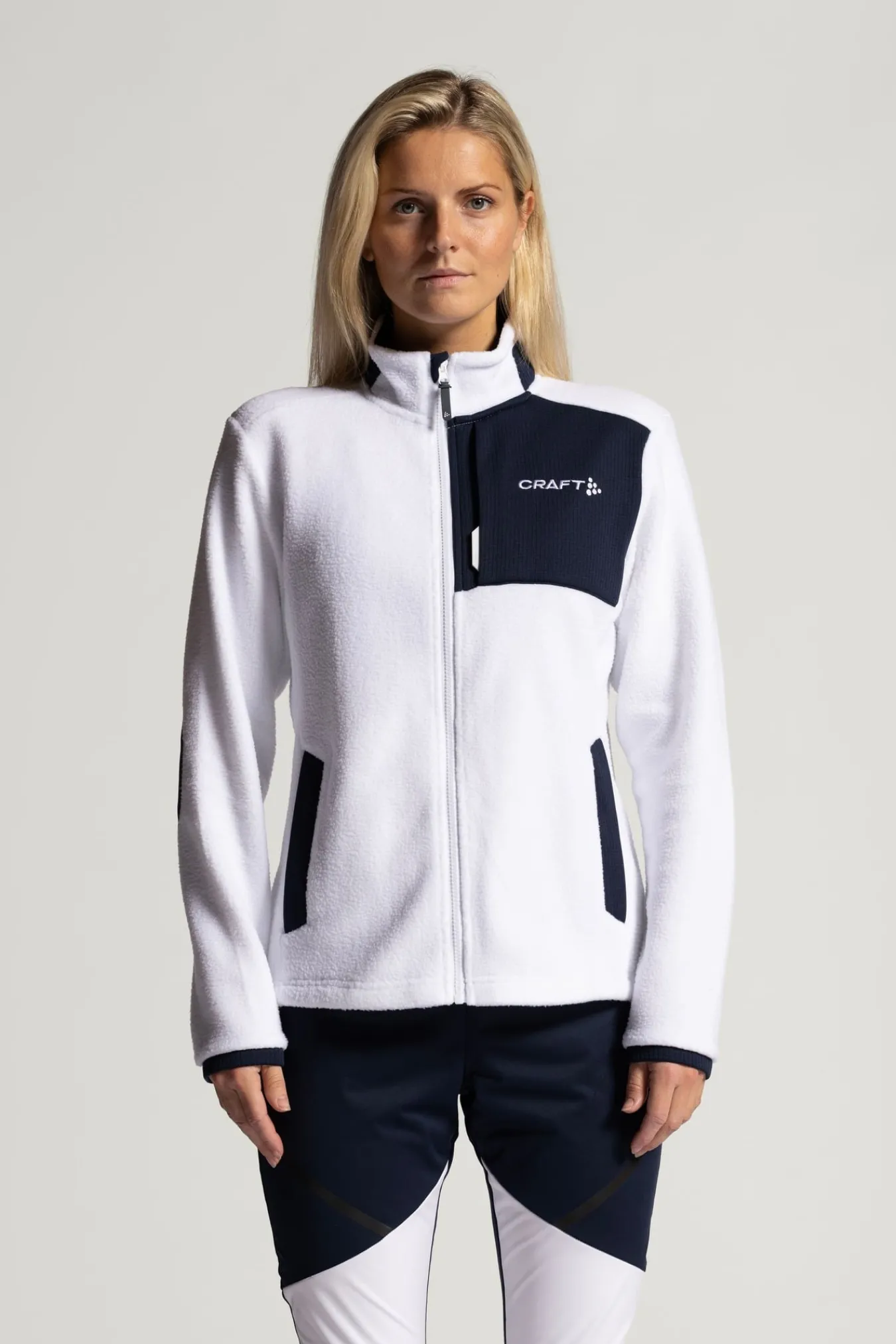 Jakker & Vester>Craft Sportswear NOR ADV Explore Pile Fleece Jacket W White / Blaze