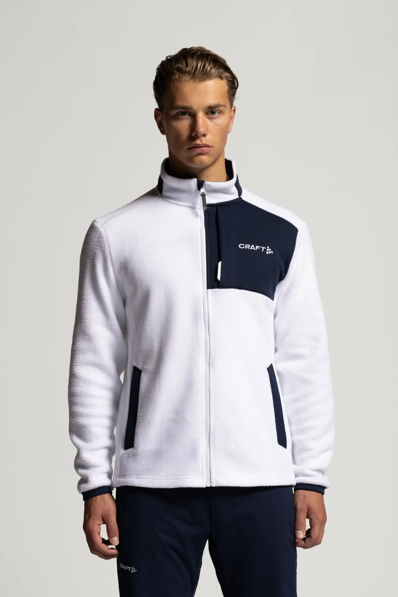 Jakker & Vester>Craft Sportswear NOR ADV Explore Pile Fleece Jacket M White / Blaze