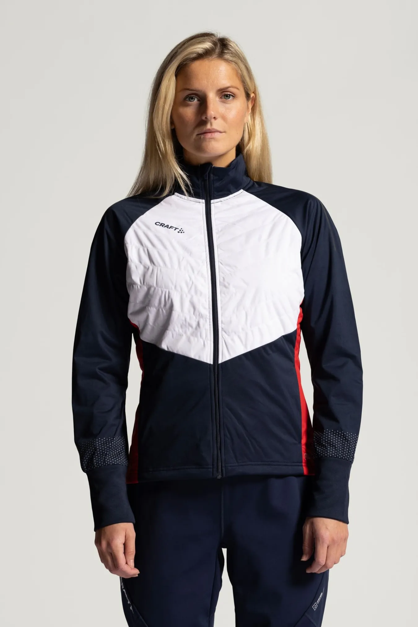 Jakker & Vester>Craft Sportswear NOR Adv Nordic Ski Club Jacket W Blaze / White