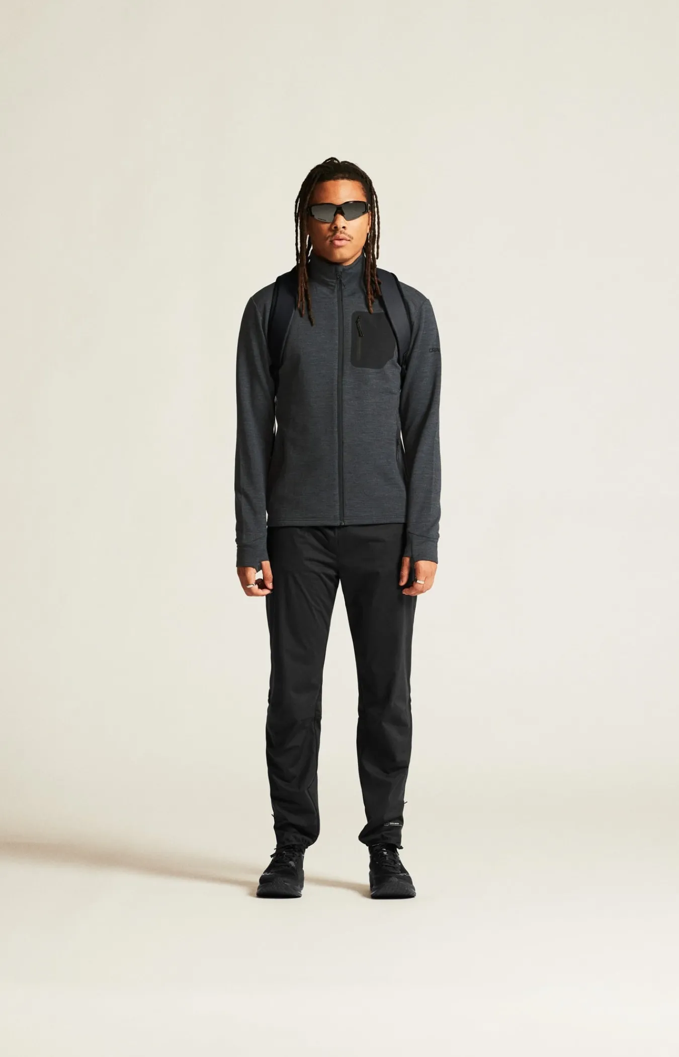 Mellomlag & Fleece|Mellomlag>Craft Sportswear PRO Explore Wool Midlayer M Black Melange