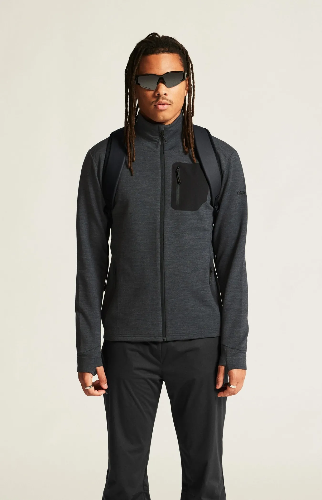 Mellomlag & Fleece|Mellomlag>Craft Sportswear PRO Explore Wool Midlayer M Black Melange