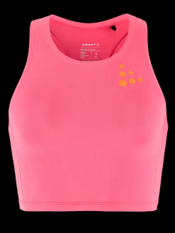 T-Skjorter & Singleter|Løping>Craft Sportswear PRO Hypervent Cropped Top 2 W Fuchsia