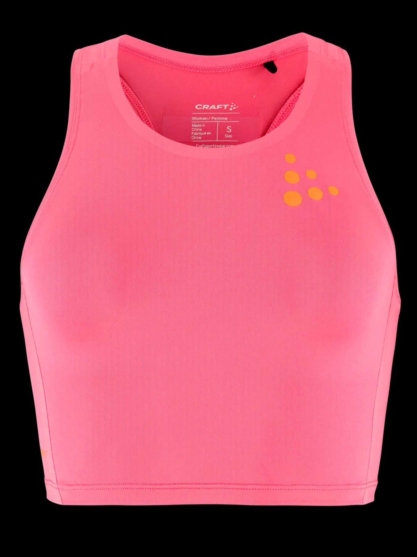 T-Skjorter & Singleter|Løping>Craft Sportswear PRO Hypervent Cropped Top 2 W Fuchsia