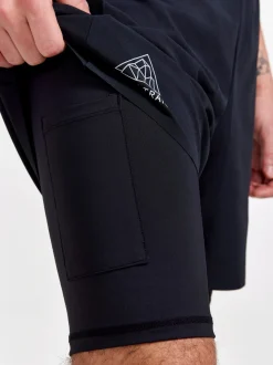 Shorts|Løping>Craft Sportswear PRO Trail 2-in-1 Shorts M Black