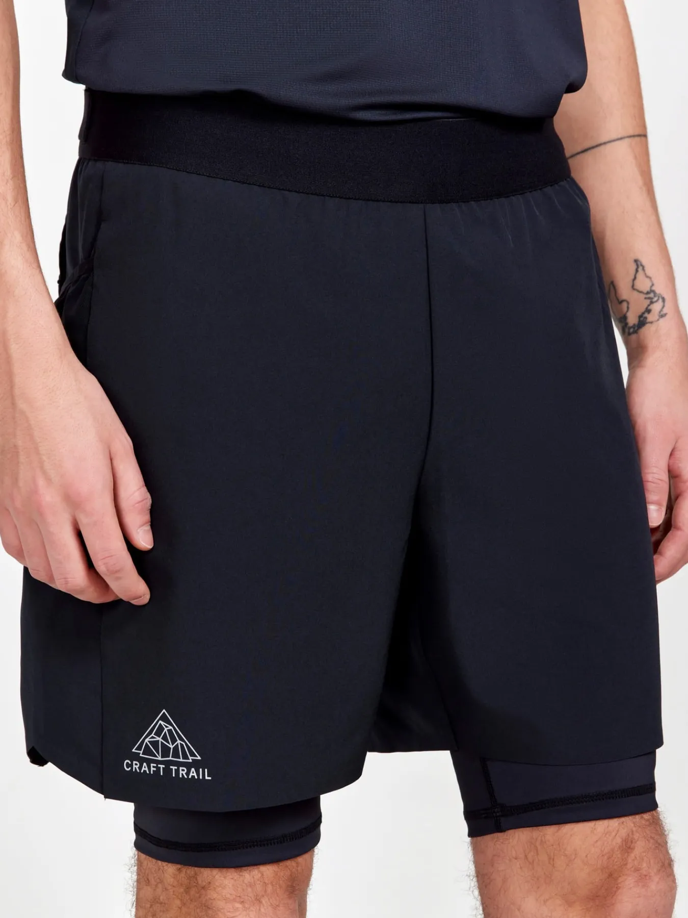 Shorts|Løping>Craft Sportswear PRO Trail 2-in-1 Shorts M Black