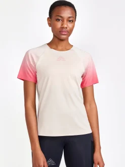 T-Skjorter & Singleter|Løping>Craft Sportswear PRO Trail SS Tee W Ecru-Multi