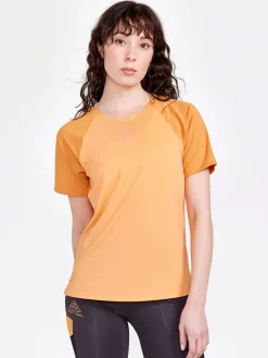 T-Skjorter & Singleter|Løping>Craft Sportswear PRO Trail SS Tee W Peach-Desert
