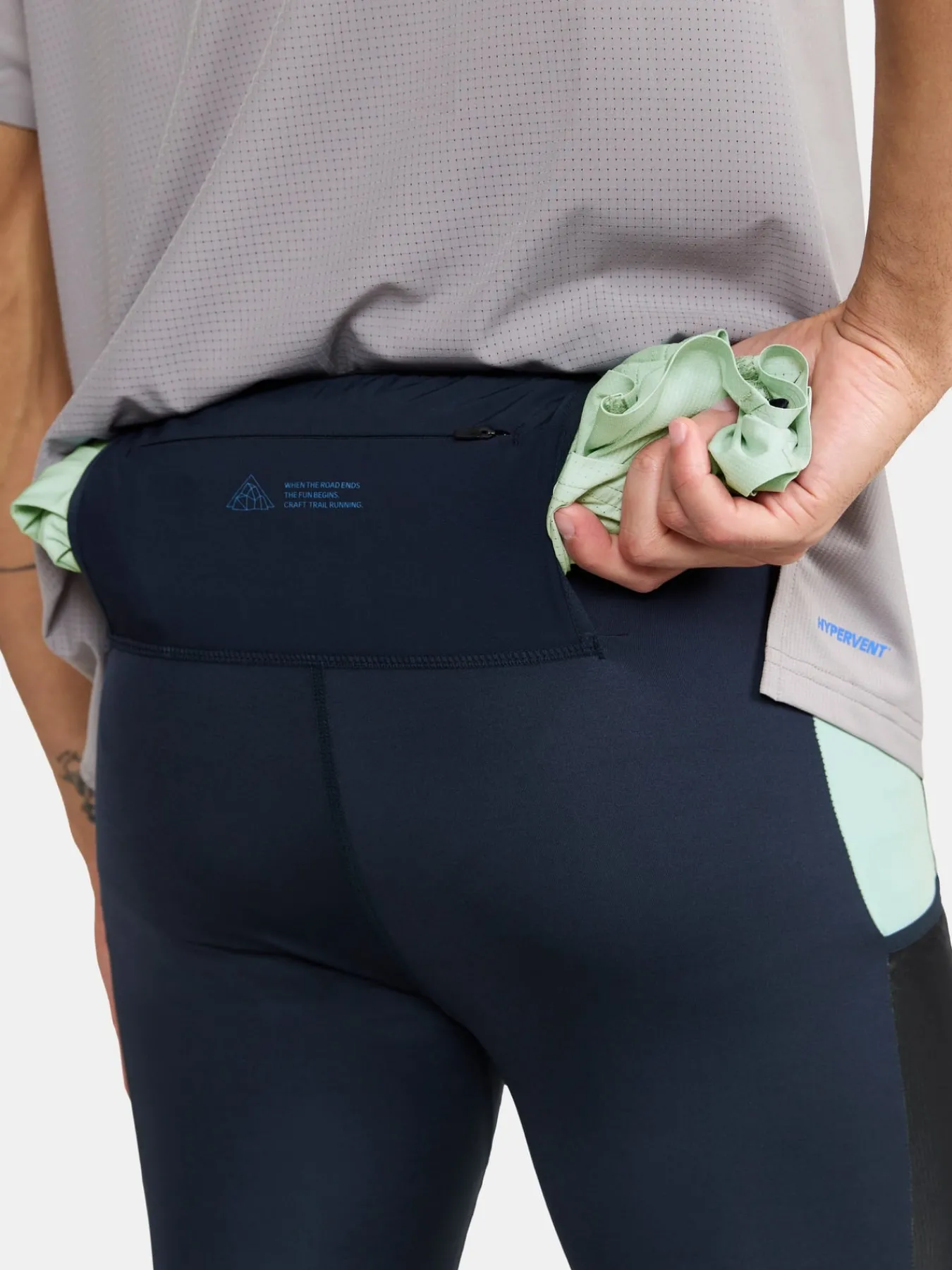 Tights|Løping>Craft Sportswear PRO Trail Tights M Blaze-Plexi