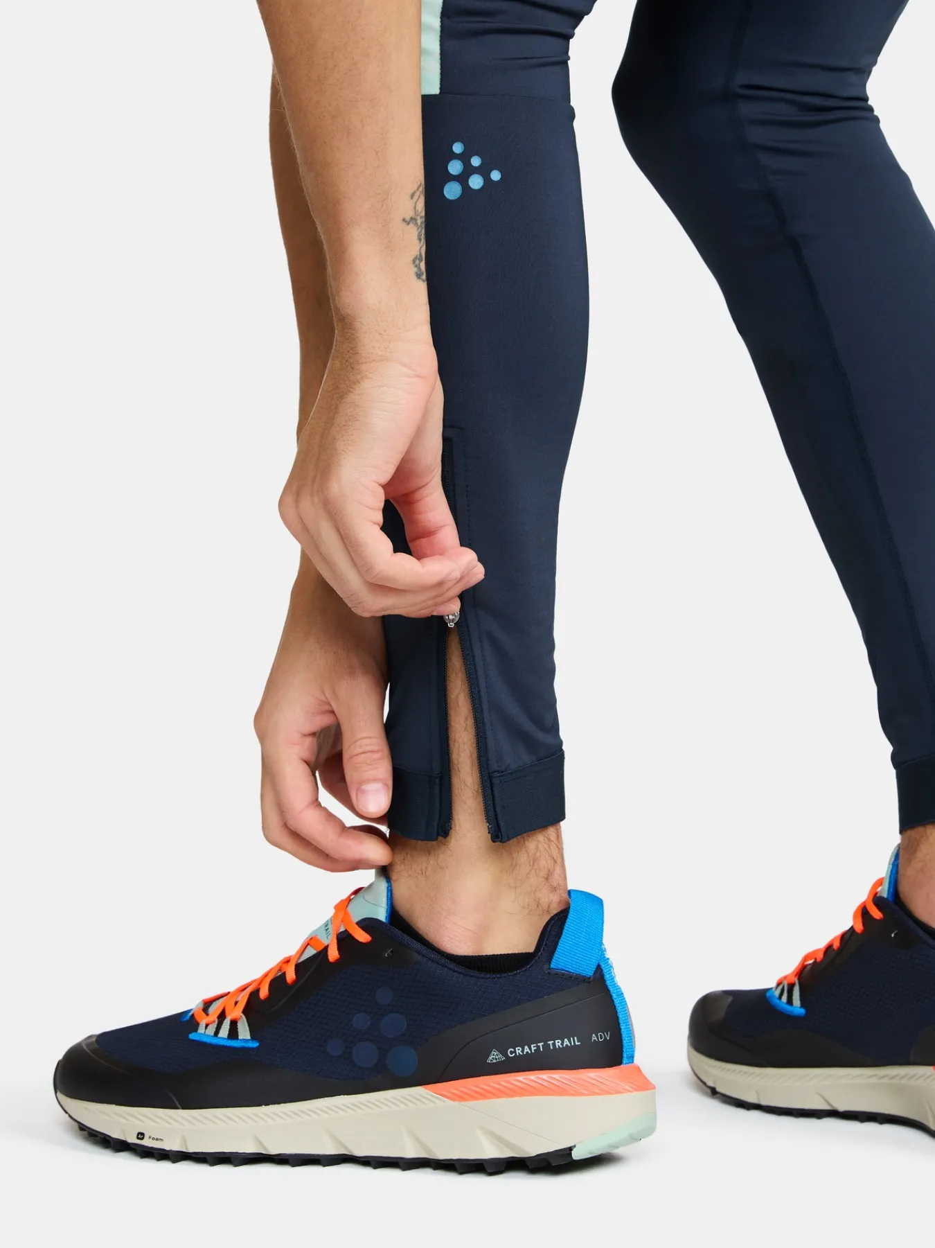 Tights|Løping>Craft Sportswear PRO Trail Tights M Blaze-Plexi