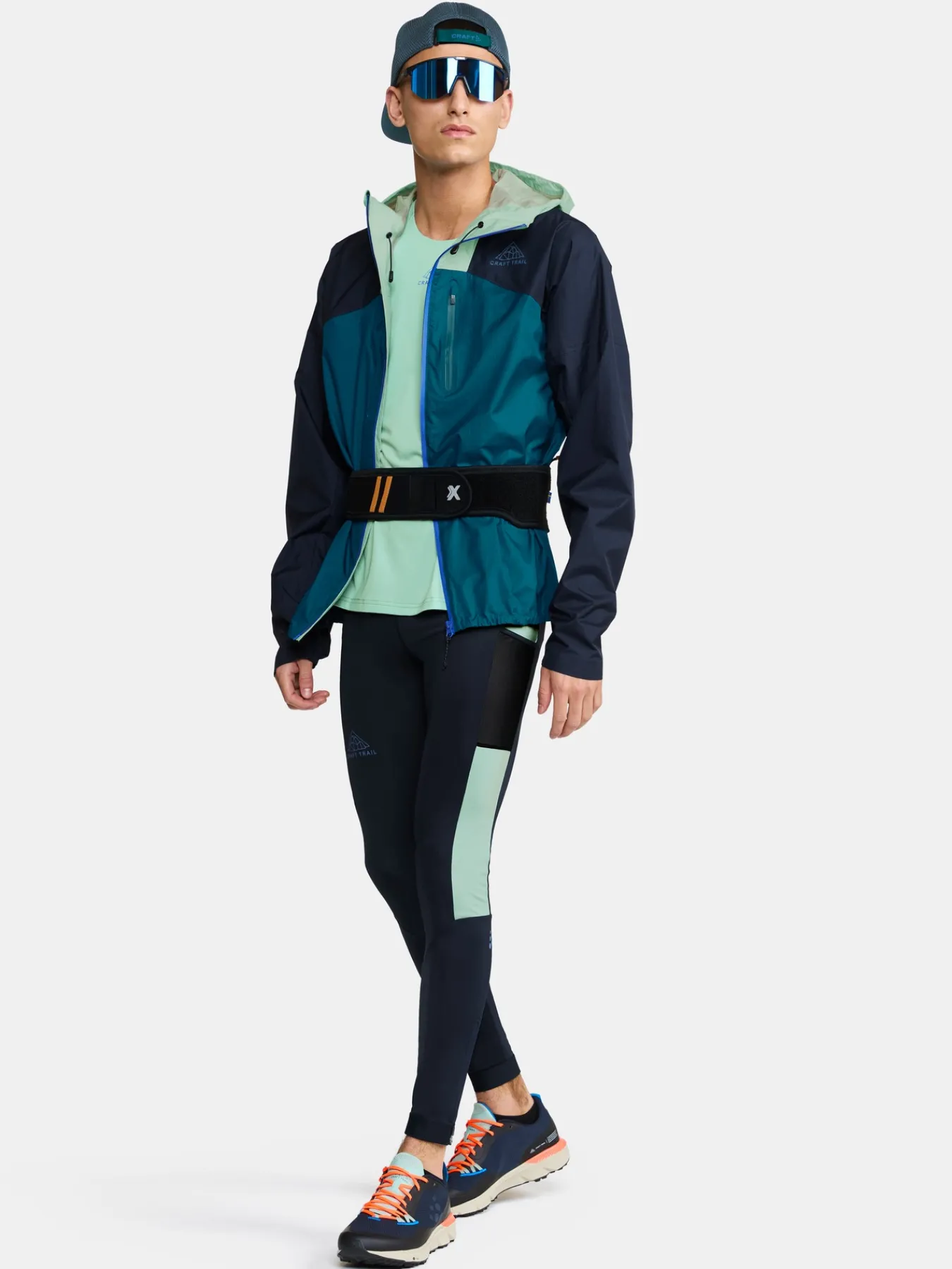 Tights|Løping>Craft Sportswear PRO Trail Tights M Blaze-Plexi