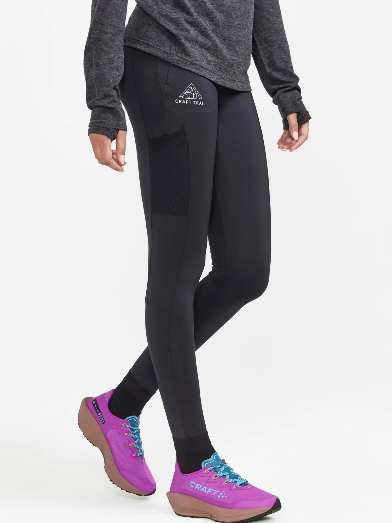 Tights|Løping>Craft Sportswear PRO Trail Tights W Black