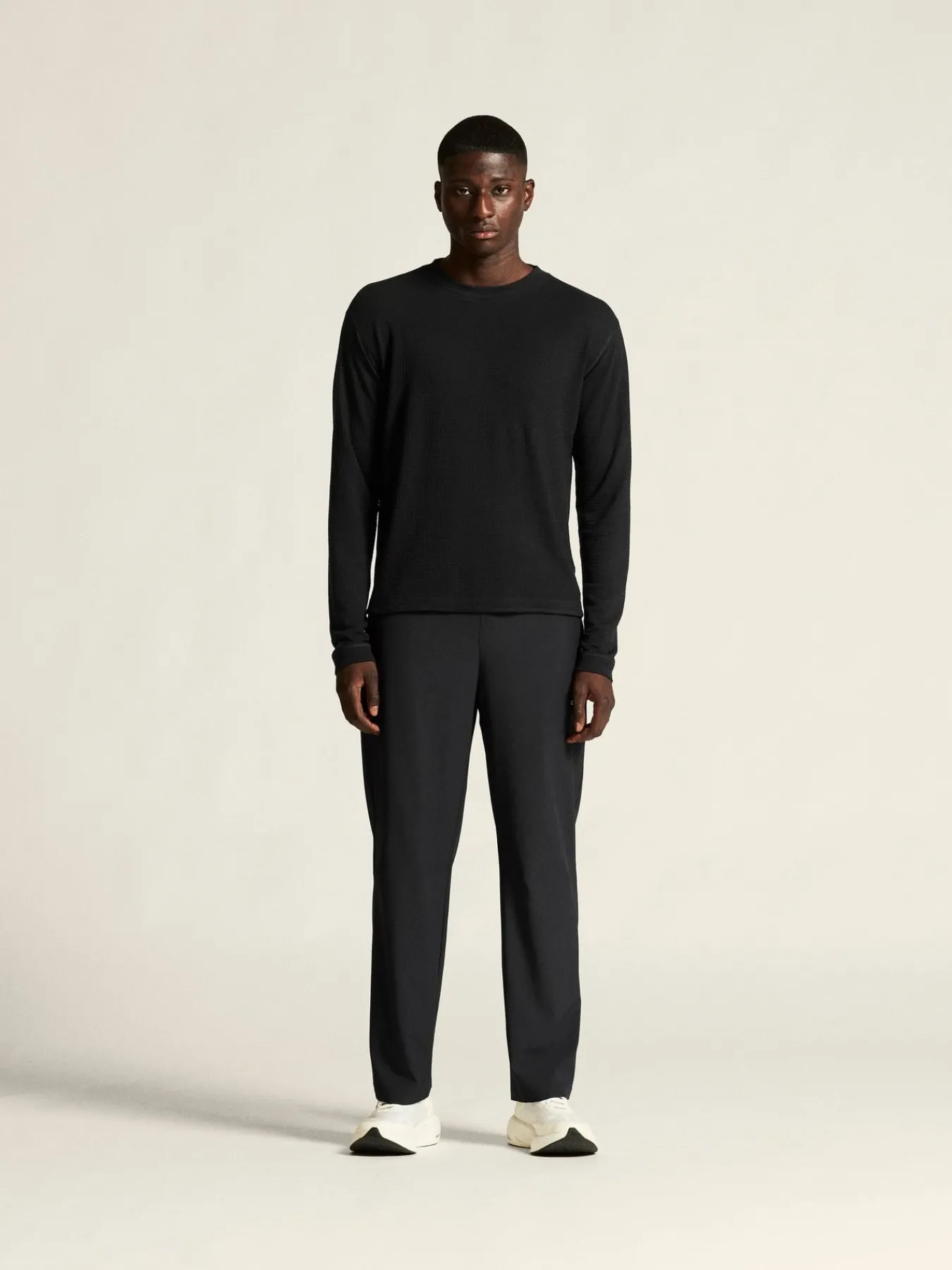 T-Skjorter & Singleter|Løping>Craft Sportswear Wool Waffle RN M Black