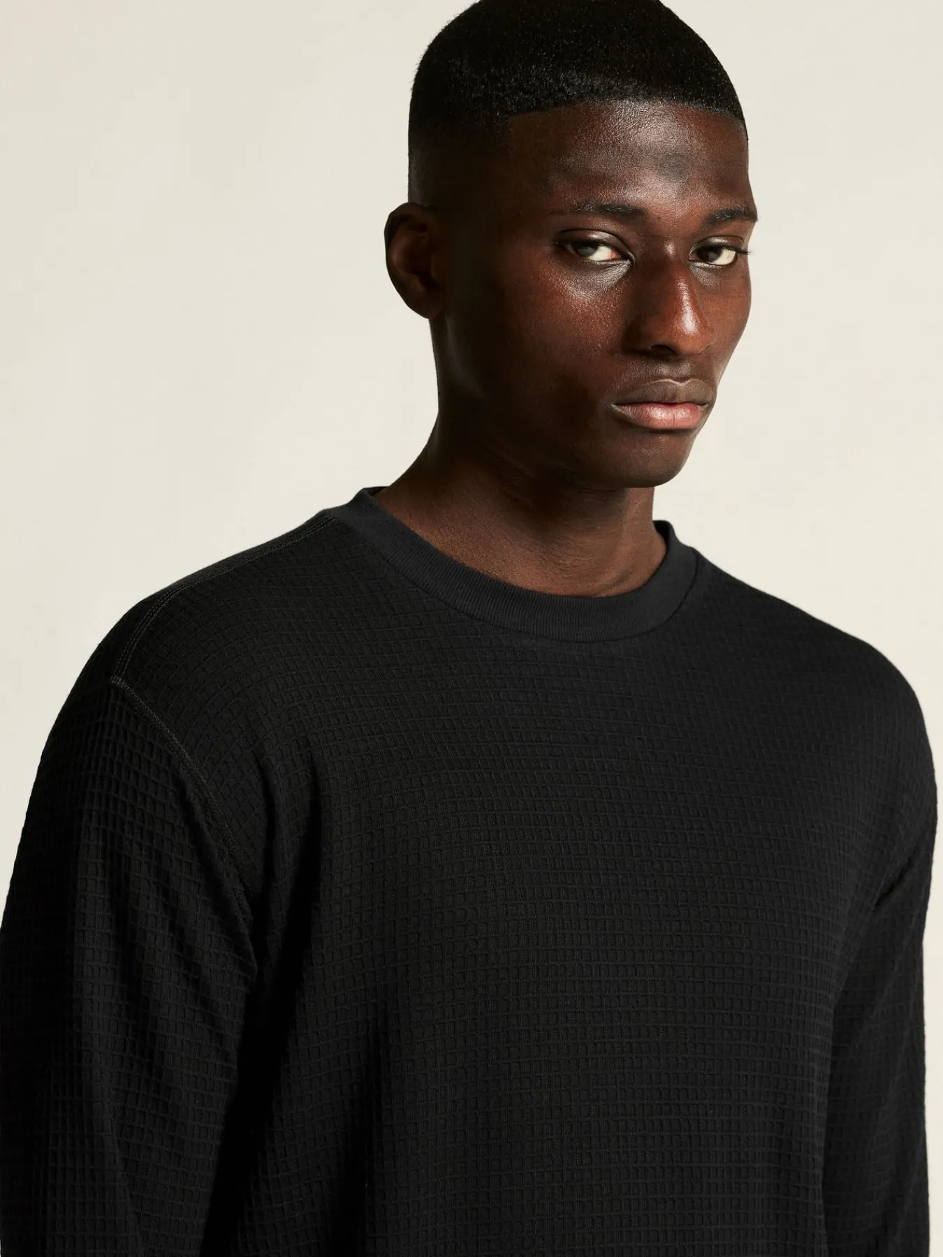 T-Skjorter & Singleter|Løping>Craft Sportswear Wool Waffle RN M Black