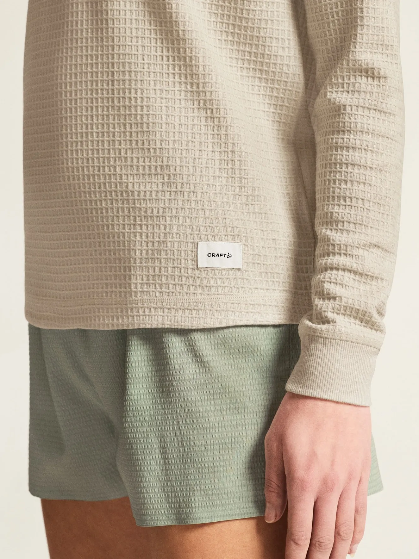 Gensere|Løping>Craft Sportswear Wool Waffle RN W Plaster