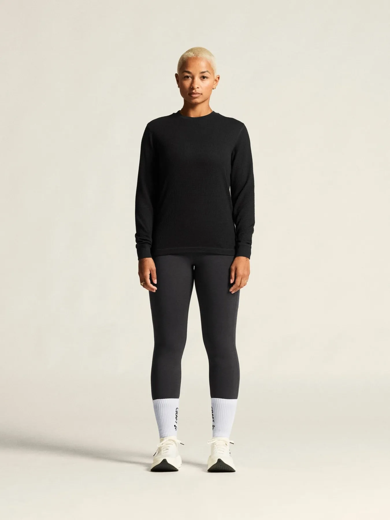 Gensere|Løping>Craft Sportswear Wool Waffle RN W Black